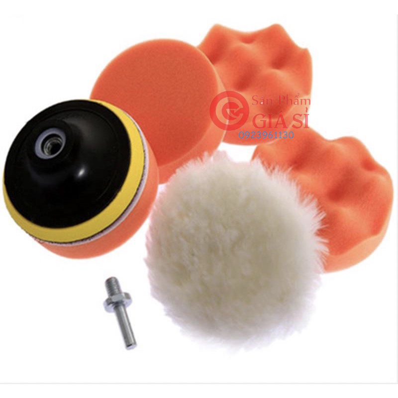Phớt đánh bóng xe Đầu đánh bóng xe máy khoan 7 món - Mút đánh bóng xe hơi ❤️freeship❤️