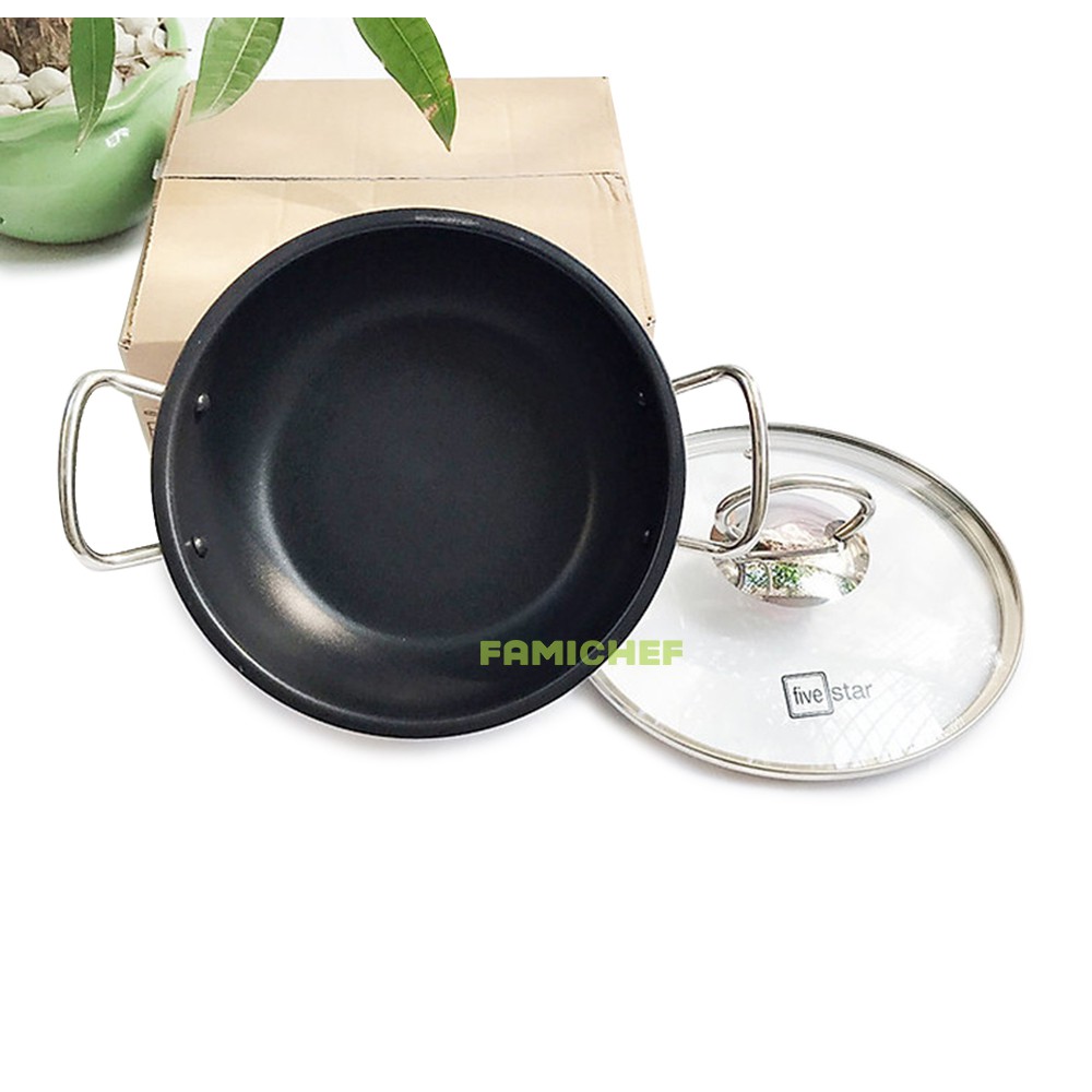 Nồi kho cá inox chống dính 3 đáy FiveStar FSN22IN001 22cm