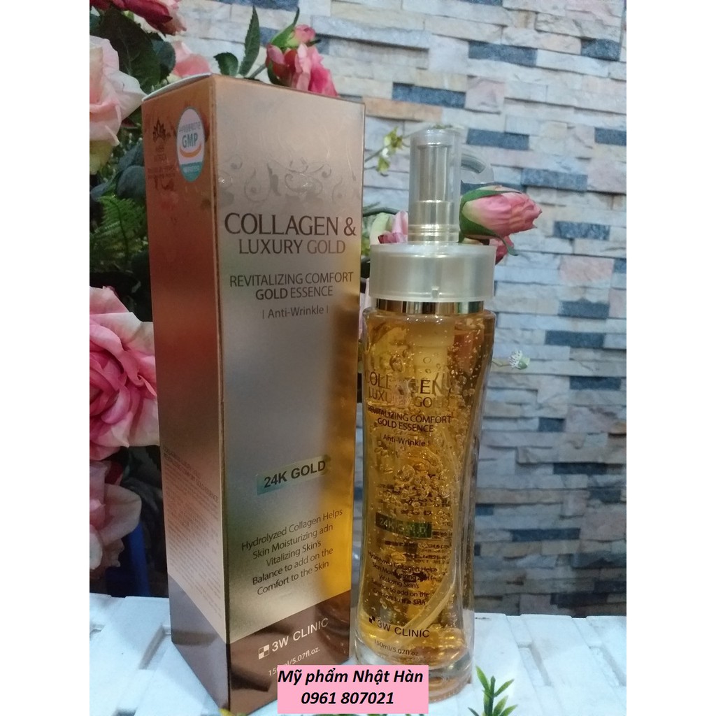 Serum/Tinh chất Vàng Collagen Luxury Gold 3W Clinic 150ml (mẫu mới)