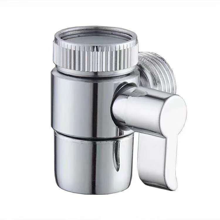 Đầu nối, Van chuyển đổi chia nước vòi Lavabo ra sen tắm, bộ xịt, 1 đầu vào 2 đầu ra chất liệu hợp kim chống gỉ -QM.PK102