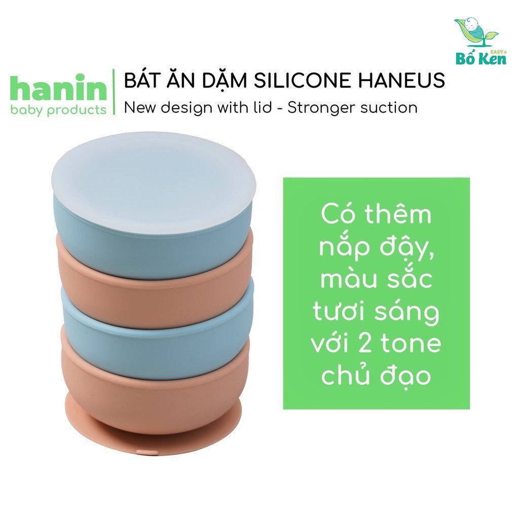 Shop Bố Ken Bát Ăn Dặm Silicon Cao cấp Chống Đổ Cho Bé [Hãng Hanin Baby]