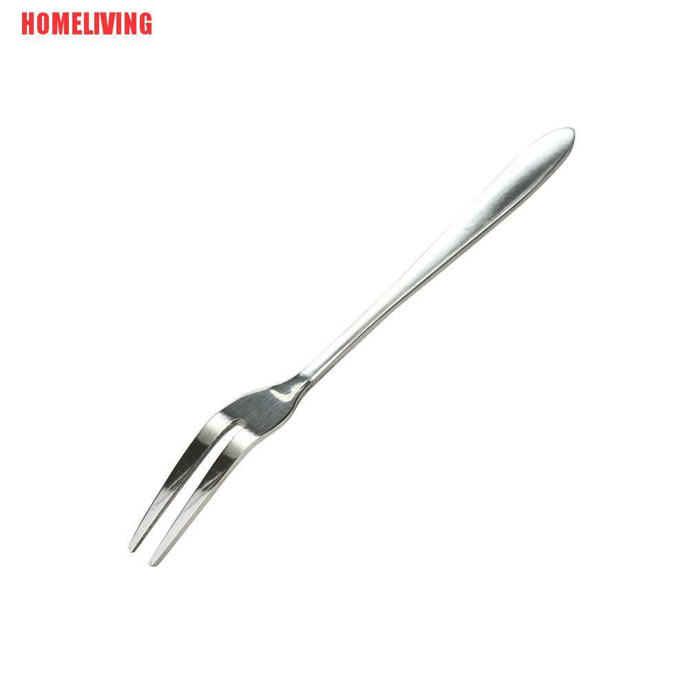 Set 5 / 10 Nĩa Ăn Trái Cây Hai Răng Bằng Thép Không Gỉ