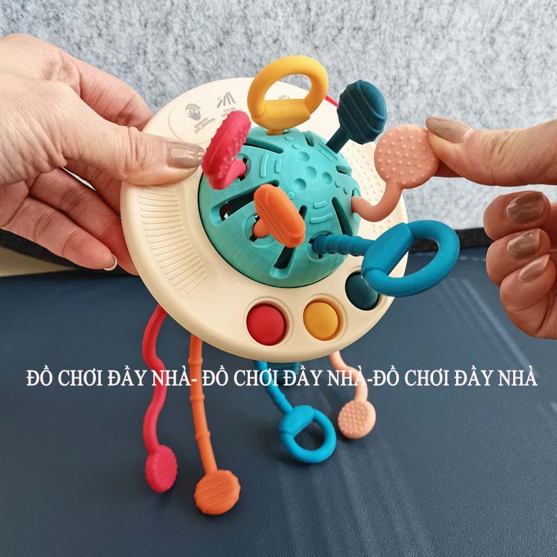 [Kết hợp Popit] Đồ chơi găm nướu, rút dây thông minh rèn luyện kĩ năng cầm, nắm cho bé- Đồ chơi đầy nhà