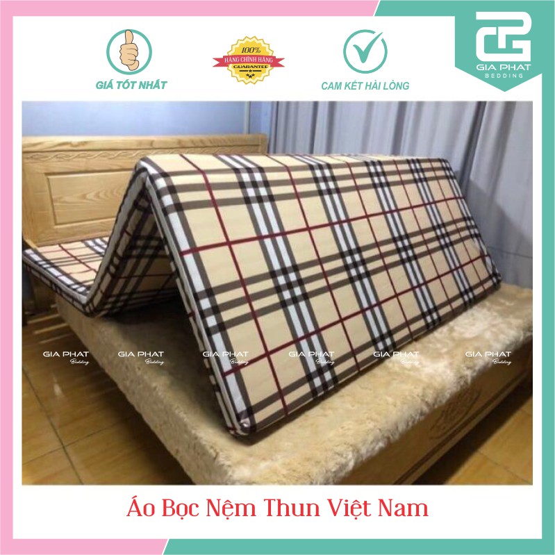 Áo bọc nệm  thun lạnh 2 mặt có dây kéo đủ kích thước