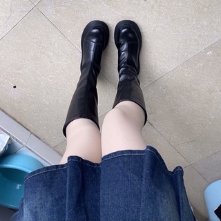 [Order - Có ảnh thật] Boot nữ, boot đùi nữ da trơn đế cao 5 cm