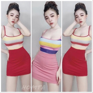 Set áo dây kèm chân váy hotgirl
