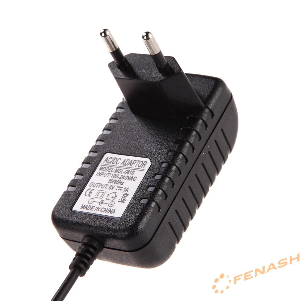 Fe AC 100-240V Converter Adapter DC 5.5 x 2.5MM 6V 1A 1000mA Charger EU Plug 