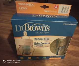 Bình sữa Dr. Brown’s cổ rộng 250ml