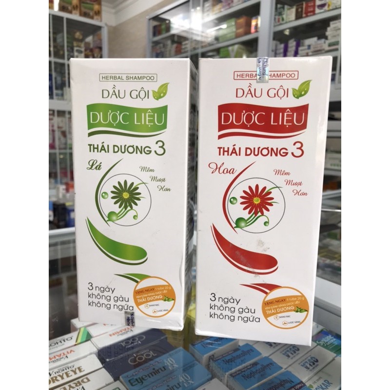 Dầu gội thái dương 3 xanh- đỏ
