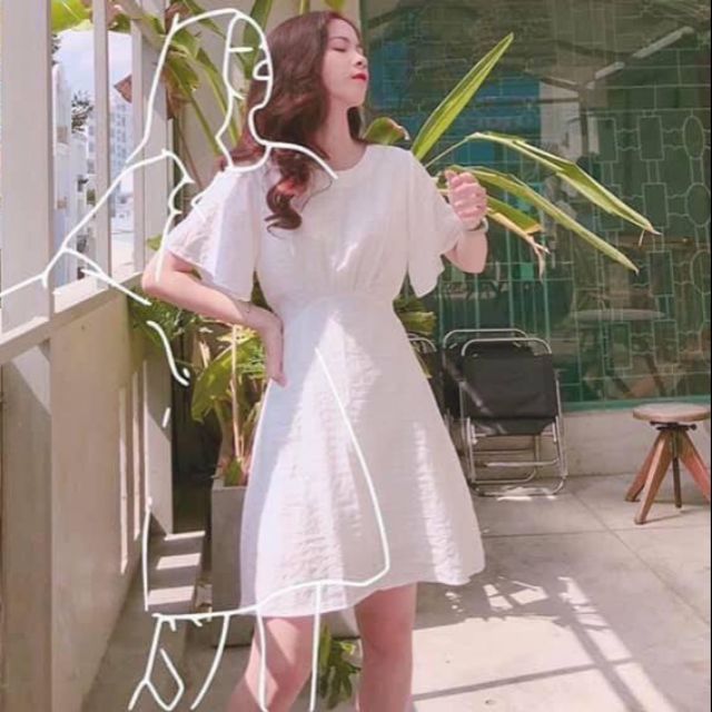🍎ĐẦM XÔ TRẮNG XÒE BO EO