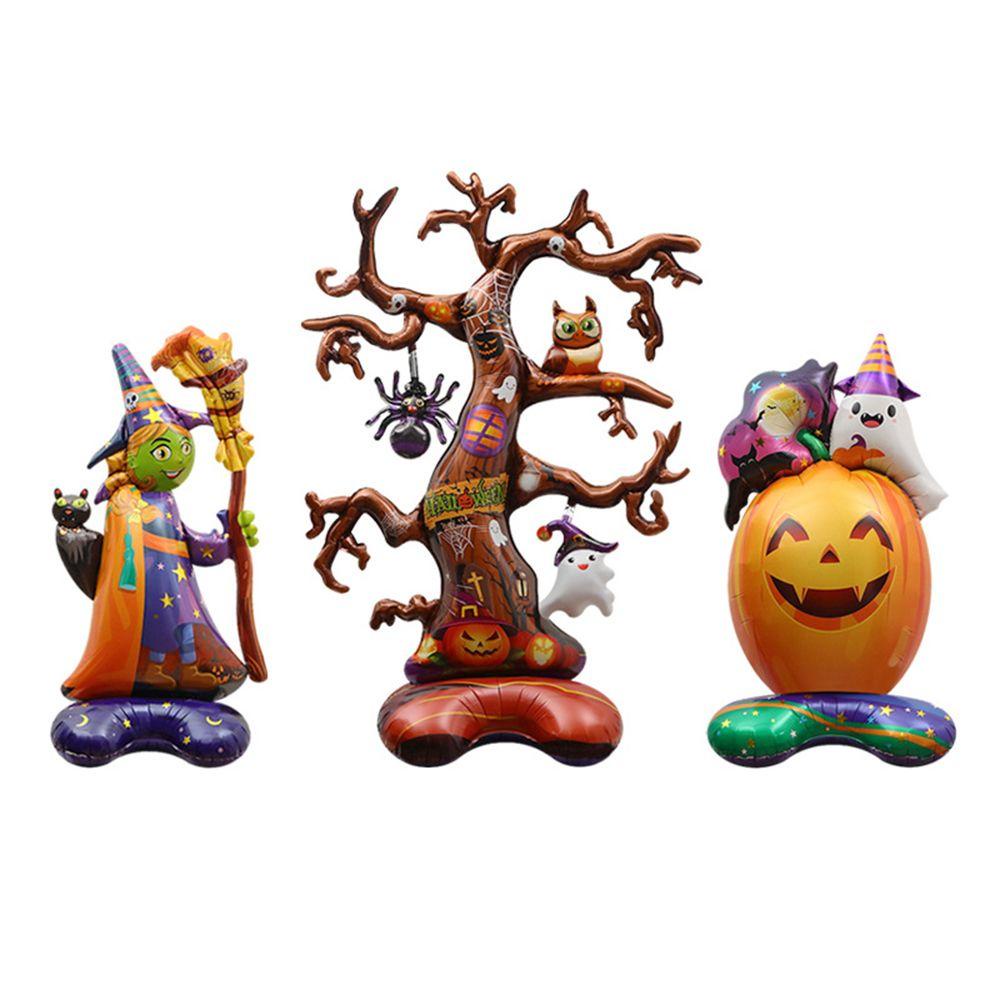 BEAUTY Bong Bóng Bơm Hơi Hình Bí Ngô Phù Thủy Halloween