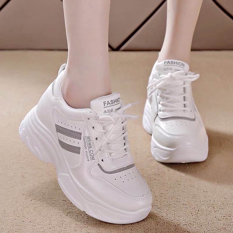 giày thể thao nữ độn đế sneaker tăng chiều cao 5cm hot năm 2021 CKP523