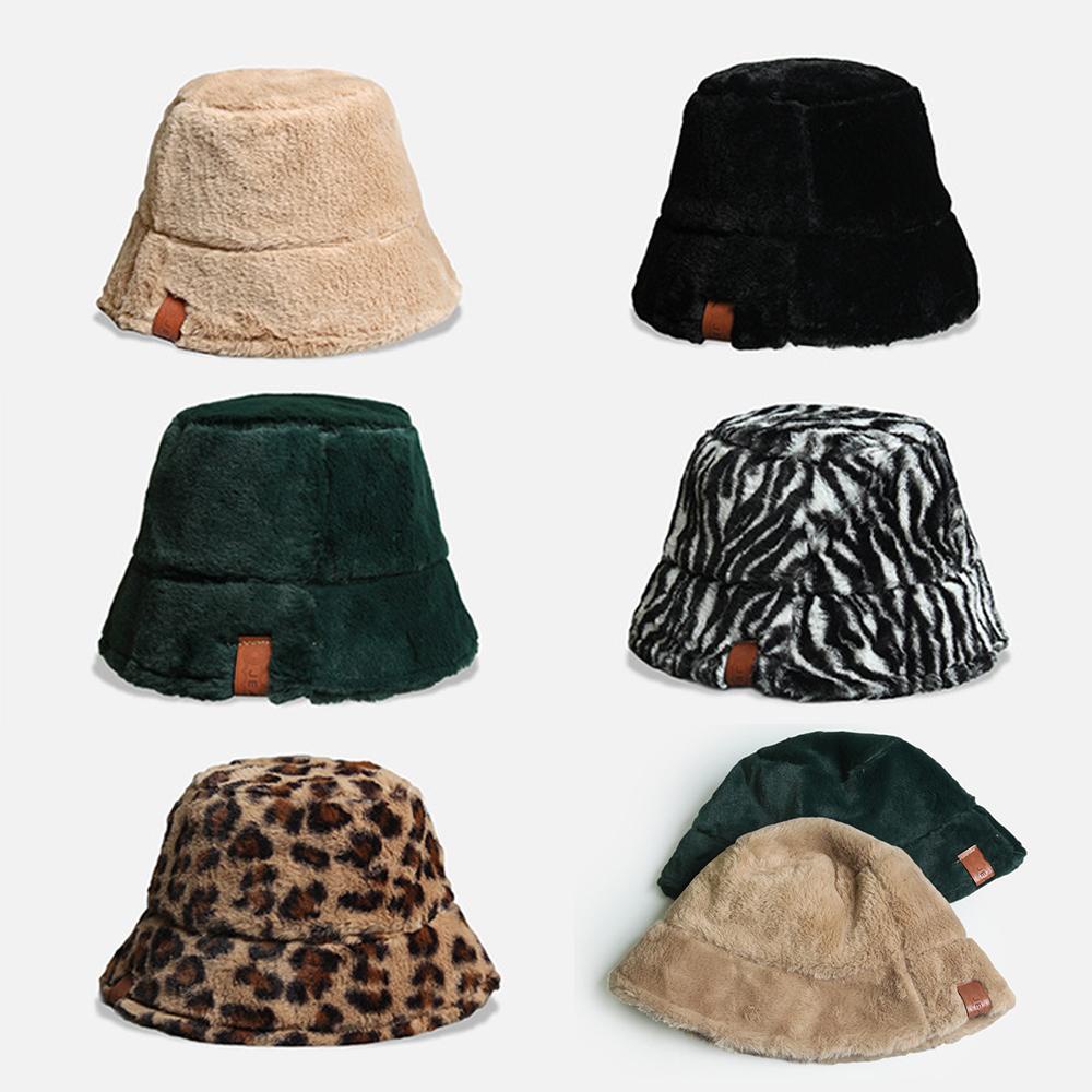 SUMU Nón Bucket Hoạ Tiết Da Báo Thiết Kế Hợp Thời Trang Cho Phái Nữ