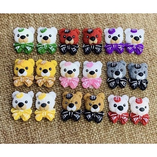 Gấu bột nail-Gấu nơ lẻ 1 con