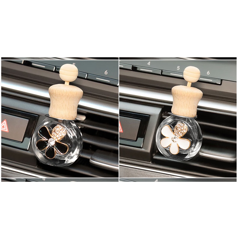 Lọ đựng tinh dầu khuếch tán nước hoa ô tô cài cửa gió gắn hoa chanel - D&A Shop.