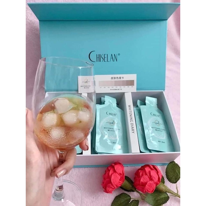 Nước Uống Collagen Chiselan Whitening Diary Mit Beauty Hộp 10 gói