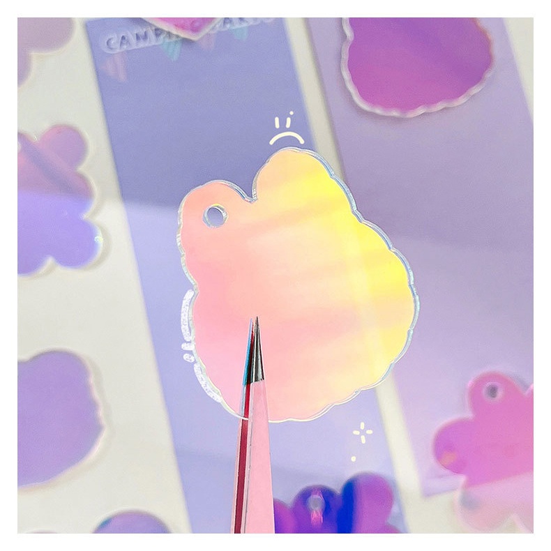 Set 4 Móc Khóa Acrylic Thay Đổi Màu Sắc