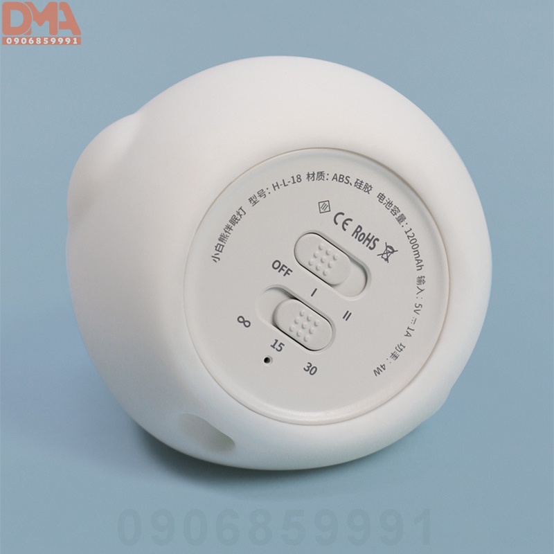 Đèn ngủ trang trí,đèn led silicon cảm ứng gấu bắc cực nhỏ - (HL-18)