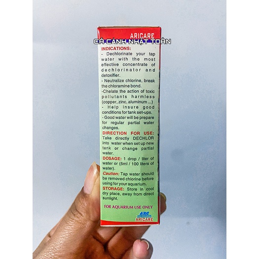 DUNG DỊCH KHỬ CLO CHO BỂ CÁ CẢNH DECHLOR ARC 30ML