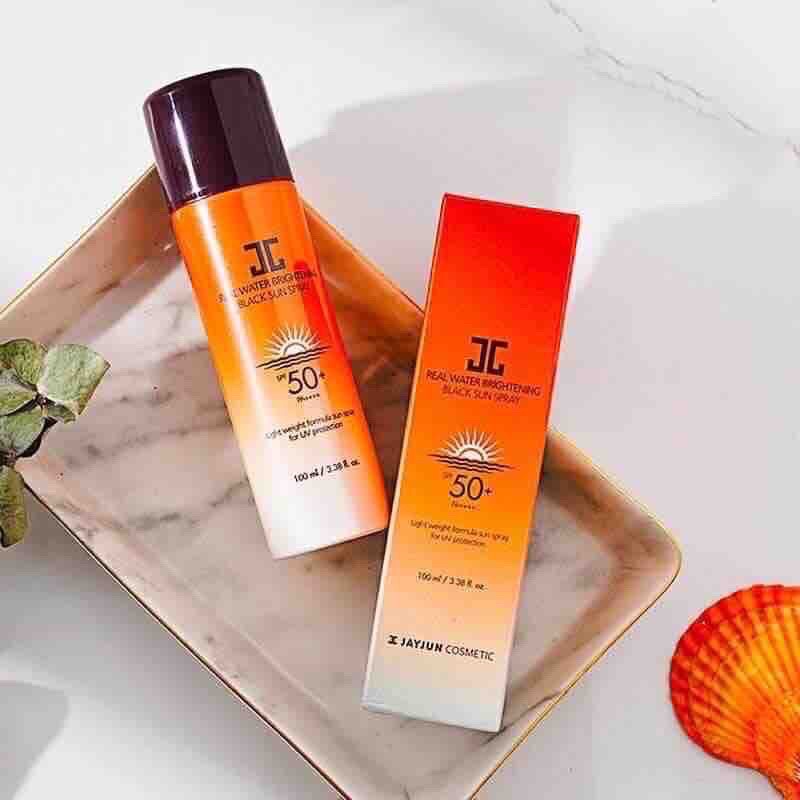 Xịt chống nắng Jayjun Real Water Brightening Black Sun Spray SPF50+PA++++ (Hàn quốc)