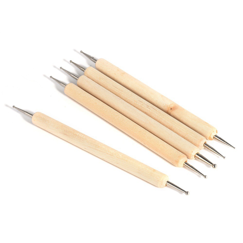 Set 5 bút hai đầu dùng để vẽ họa tiết chấm bi trang trí móng nghệ thuật