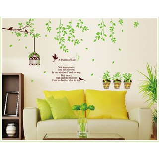 Decal dán tường decal trang trí bình yên 2 BINBIN PK64 (Có keo sẵn)