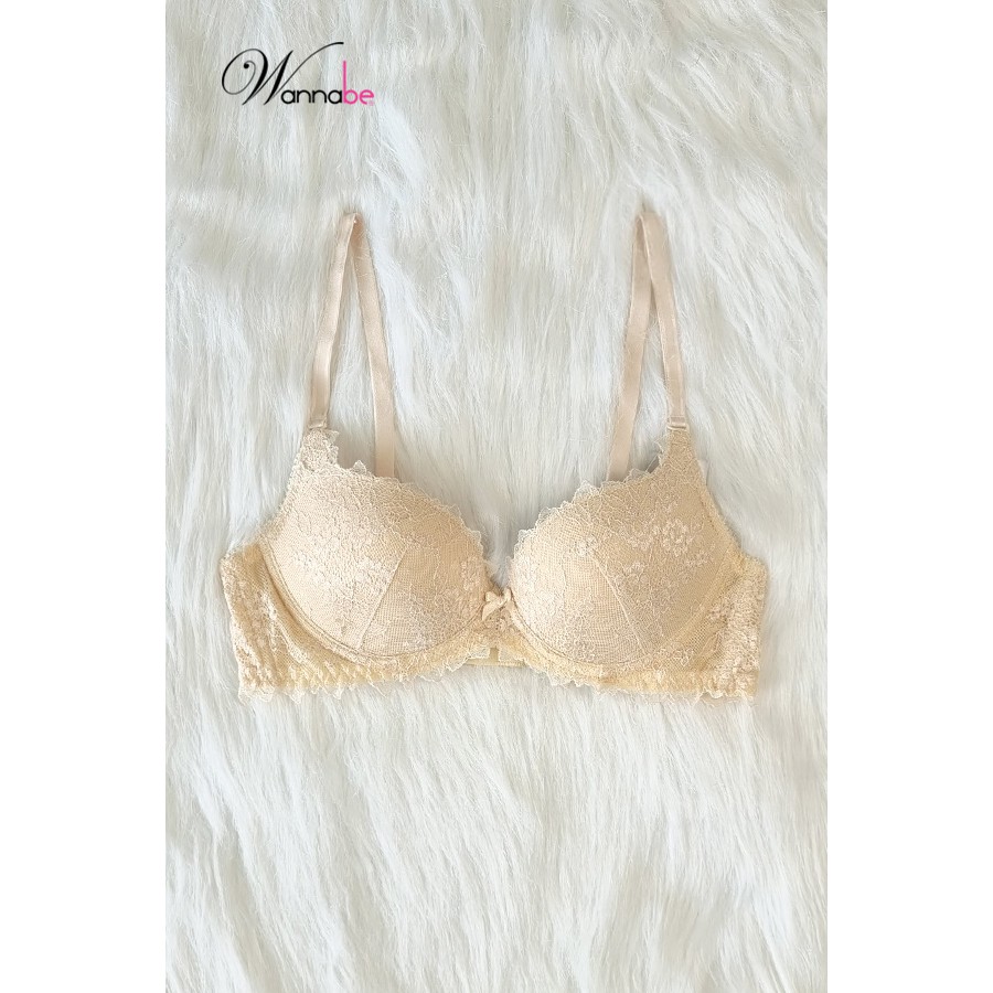 Áo ngực mút mỏng Wannabe ANR13 không gọng ren hoa xinh xắn