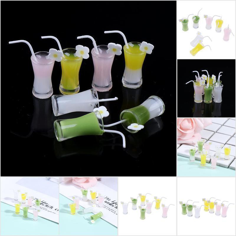 [HoMSI] 4Pcs 1/12 Dollhouse Miniature Cocktail Cup Drink Glass Toy Doll House Decoration SUU