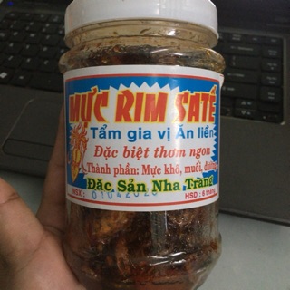 Mực rim sate 🔔freeship🔔 mực sữa rim sate nha trang hủ 200gr