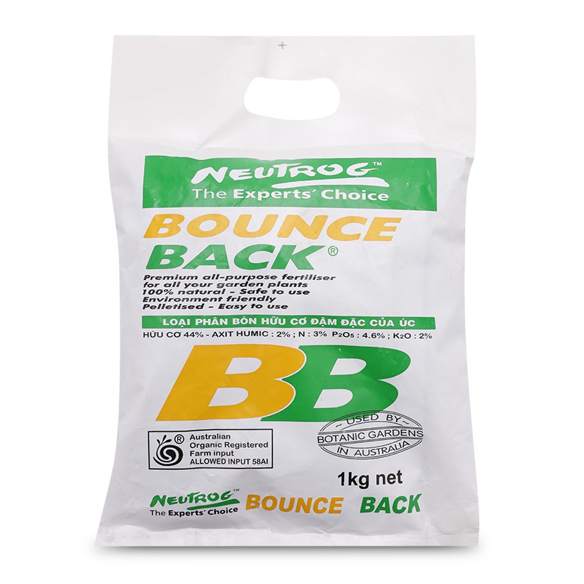 Phân hữu cơ Úc BOUNCE BACK phân N phân R 1kg