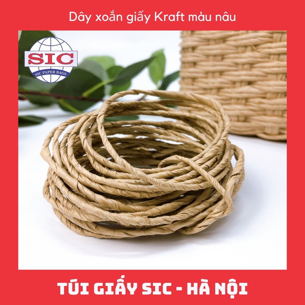 Dây giấy xoắn 2.5mm màu nâu Decor họa tiết văn phòng phẩm trang trí bưu thiếp thủ công mỹ nghệ (Ảnh thật shop tự chụp)