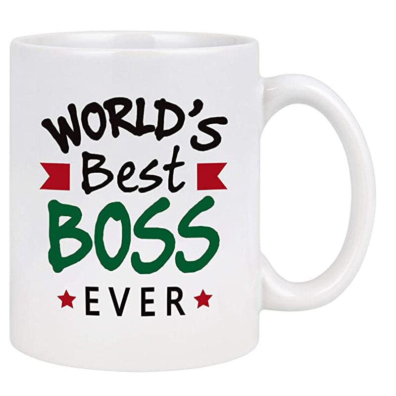 Cốc Cà Phê In Chữ Best Boss Best Boss Vui Nhộn 11 Oz