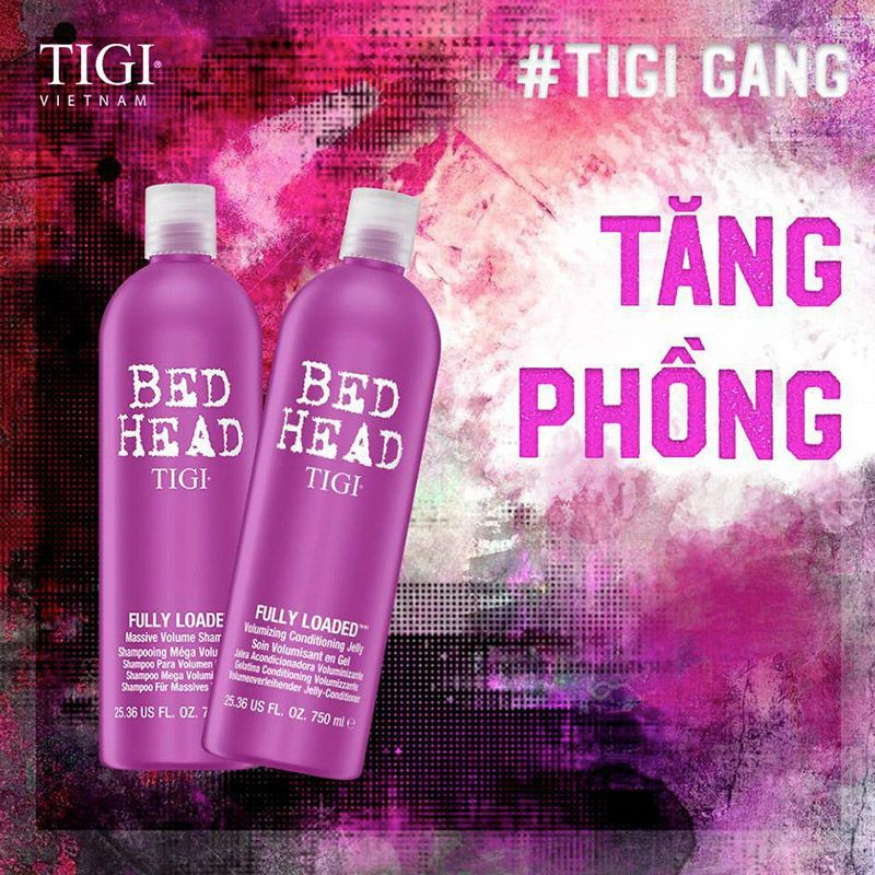 Tigi Bộ dầu gội và dầu xả tăng độ phòng cho tóc Bed Head ( màu tím)