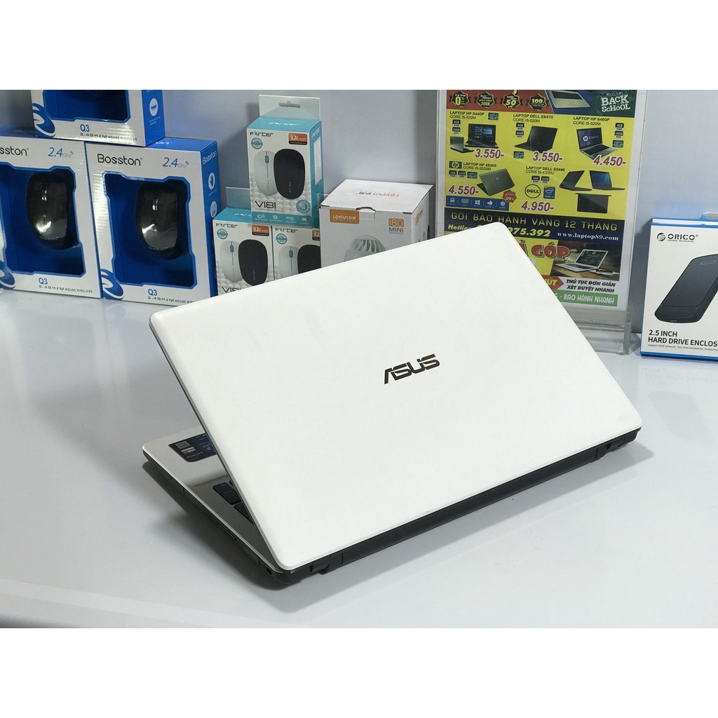 Laptop Cũ Asus X550L Trắng Mỏng Nhẹ Core i5 / Ram 4gb / ssd / card màn hình vga rời 2gb / Chơi Game, Đồ Họa Cực Khủng