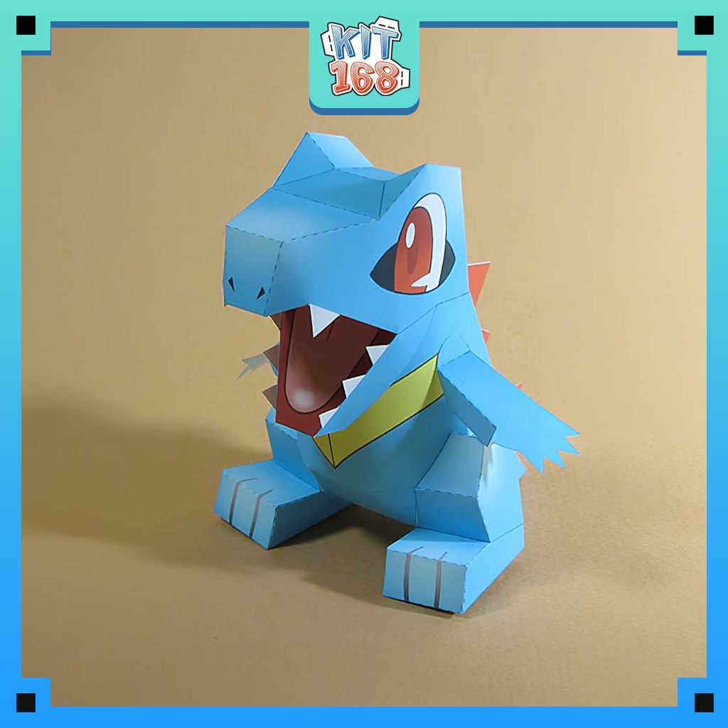 Mô hình giấy Anime Game Pokemon Totodile ver 3
