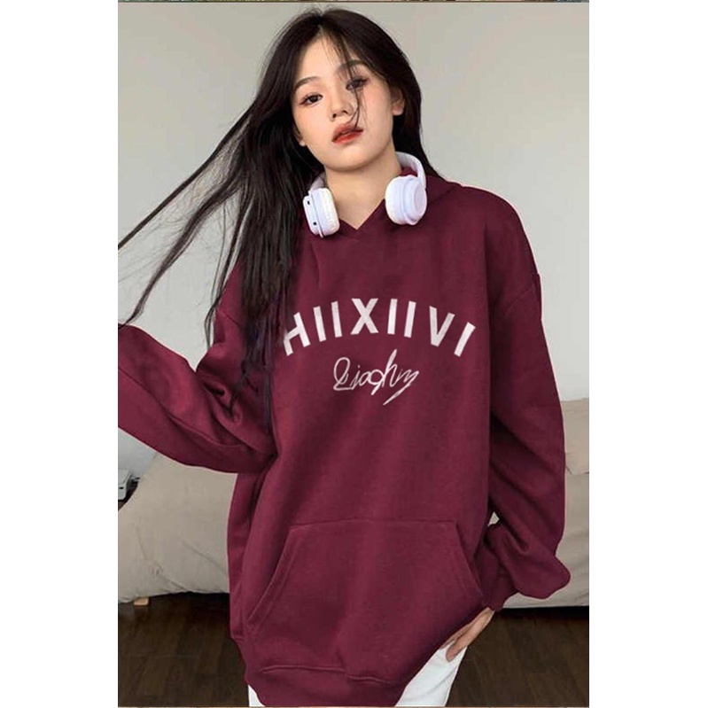 NRVP Áo Khoác Hoodie Tay Dài Dáng Rộng In Họa Tiết Phong Cách Hàn Quốc Dành Cho Nam Nữ