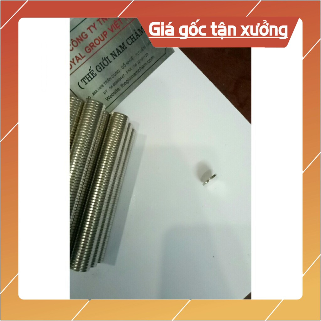 [Xả Kho] Nam châm đất hiếm 14x1mm, loại nam châm trắng mỏng nhưng lực hút mạnh