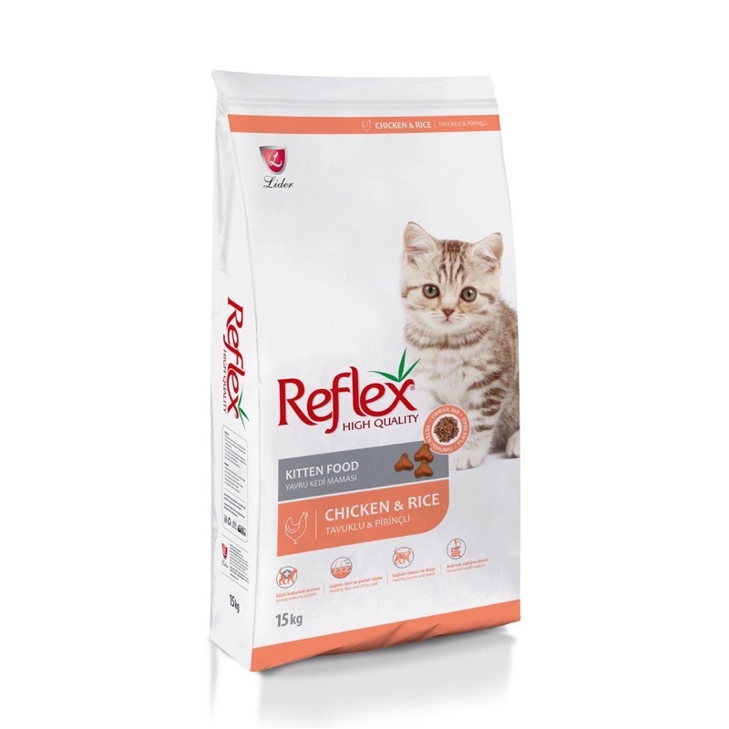 1kg - Thức ăn hạt Reflex Kitten, Adult vị thịt gà dành cho mèo con và mèo lớn, thức ăn cho mèo - Kitty Pet Shop BMT