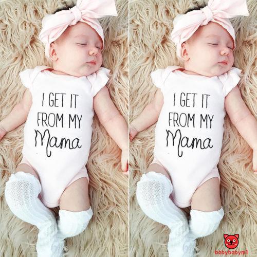 Y＆L ❥Summer Newborn Baby Girls Romper Short Sleeves Bodysuit Headband Outfits Set 0-18M