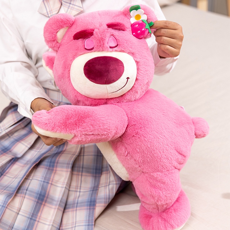 Thành ThậtGấu Bông Lotso Huggin Bear Lông Xù Tai Dâu Nằm Cao Cấp  Búp Bê Nhồi Bông Đồ Chơi Hình Chú Gấu Pooh Disney Đáng Yêu Winnie