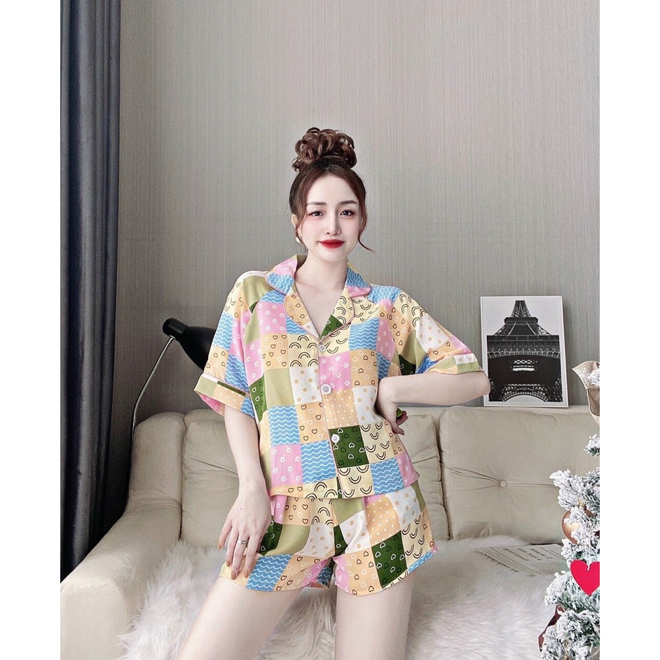 Đồ Bộ Mặc Ở Nhà ANVI, Đồ Pijama Nữ Ngắn Tay Đẹp Thời Trang Dễ Thương Vải Lụa Cao Cấp Quần Short Đùi | BigBuy360 - bigbuy360.vn
