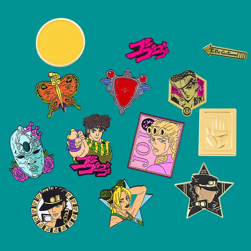 Ghim cài áo QIHE JEWELRY anime jojos bizarre adventure trang trí balo quần áo thích hợp làm quà tặng