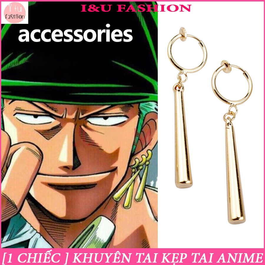 Khuyên Tai Kẹp Tai UNISEX Nam Nữ Không Cần Bấm Lỗ Hoạt Hình Anime One Piece Sauron Giọt Nước CosPlay KT-161