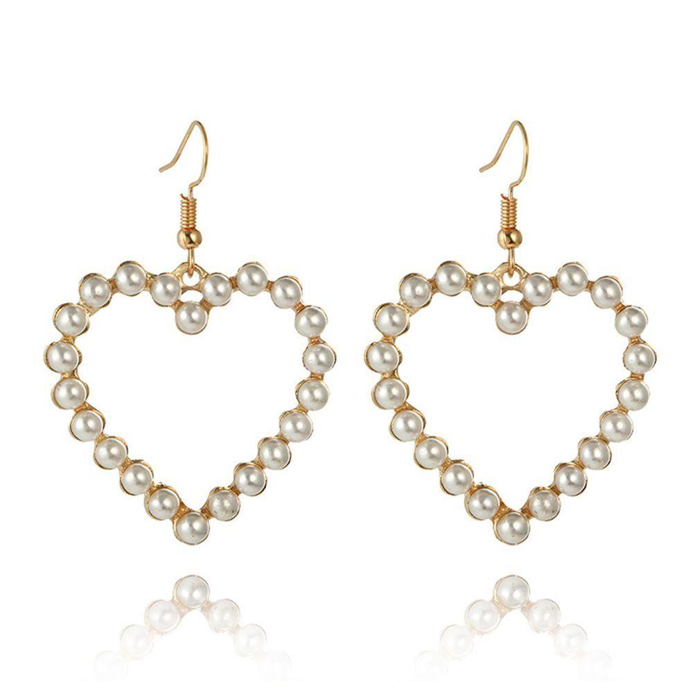 Khuyên Tai Trái Tim Trắng Chất Lượng Cao VANES1