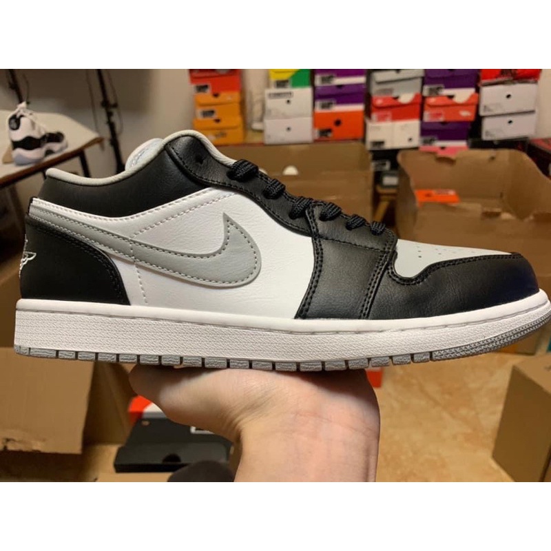 (Ảnh thật + hàng chuẩn ) giày Air Jordan 1 Low grey smock v2 màu xám đen |Bản cao cấp