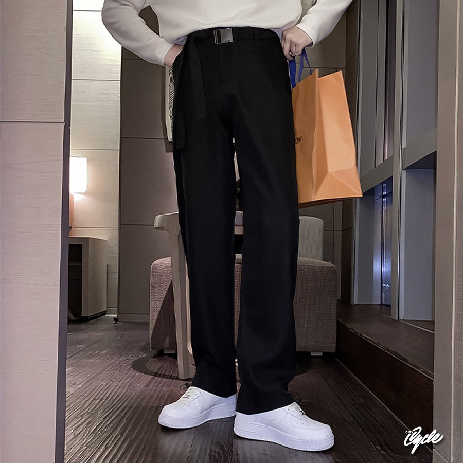 Quần ống rộng nam nữ khóa bấm City Cycle - Quần vải trơn cao cấp Unisex ống suông Local Brand | BigBuy360 - bigbuy360.vn