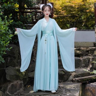 Ancient Costume women's Han costume dress fairy elegant fresh and elegant fairy style ancient style wide sleeve dance performance costume spring and summer