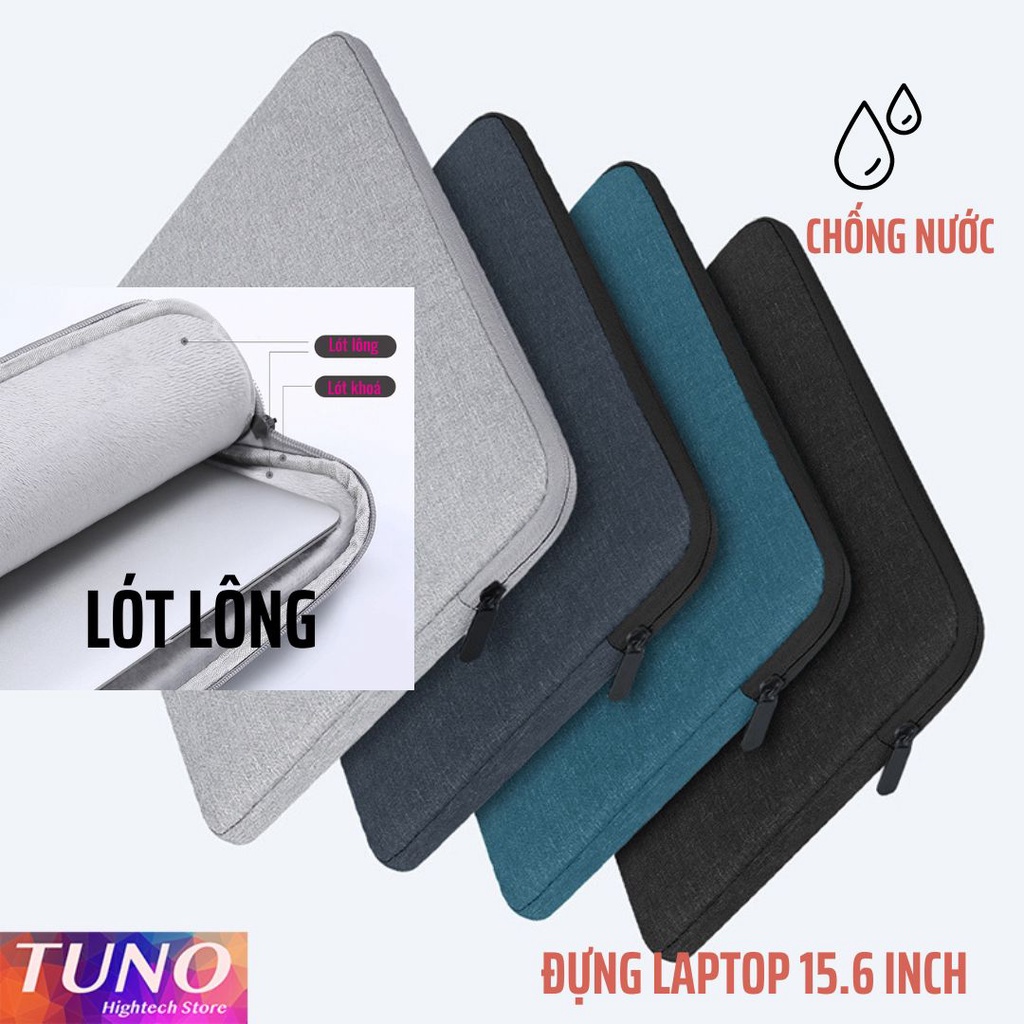 Túi chống sốc laptop 15.6 in, túi đựng macbook chống nước, chống xước có lớp bông lót mềm mịn