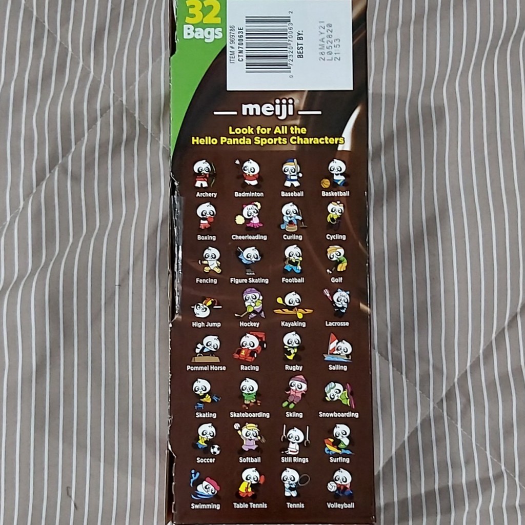 Bánh Gấu Hello Panda Chocolate Meiji USA 21gr - Date T5/2022