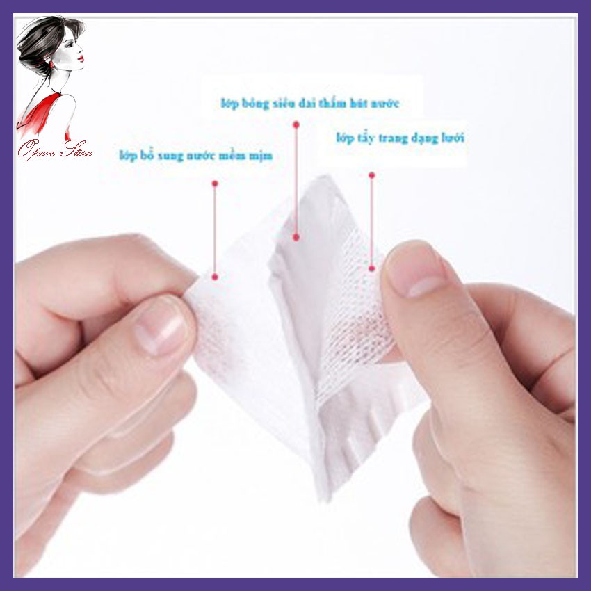 Open Store - Bông Tẩy Trang Cotton Bud 222 Miếng, 3 Lớp, mềm Mại, Dễ Dành Vệ Sinh, Làm Sạch Sâu, An Toàn Lành Tính